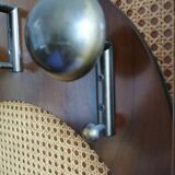 Paire de porte-manteau en cannage, années 70