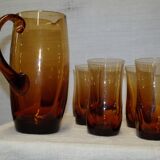 Orangeade in his 70s basket service pitcher glasses