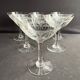 6 champagne coupes Saint Louis service Manon