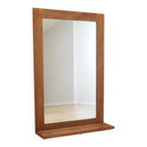 Miroir en acajou danois avec étagère, années 1970