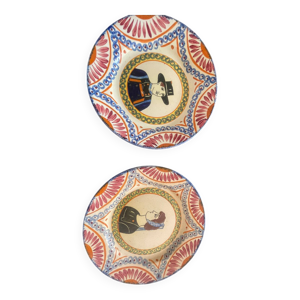 2 assiettes faïence