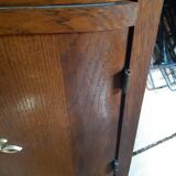 Art Deco oak and marble bedside tables 1930