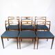 Set Of Six Dining Chairs Model 94 Made In Rosewood By Johannes Andersen