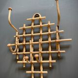 Bamboo wall coat rack