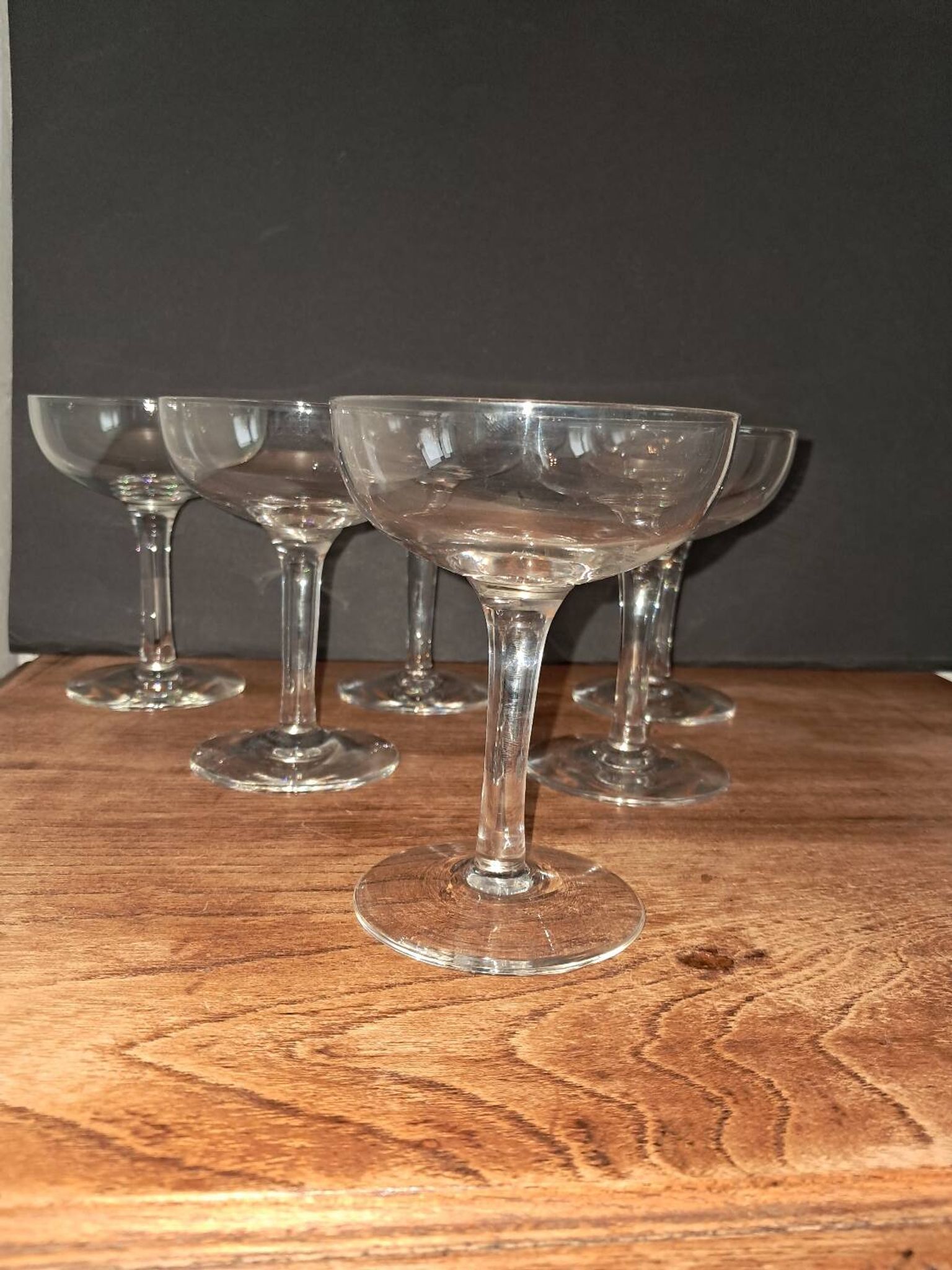 6 coupes à champagne en cristal neuves