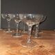 6 new crystal champagne glasses