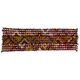 Vintage Handwoven Turkish Kilim Runner Rug with Colorful Pom Poms