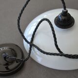 Black and white opaline hanging