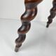 Tabouret ancien en bois massif à pieds torsadés, début XXe