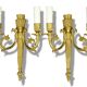 Pair of wall sconces, quiver and eagle heads, Louis XVI style - gilded bronze