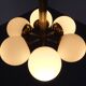 Sputnik brass and glass ceiling chandelier from Kaiser Idell / Kaiser Leuchten, Germany, 1960s