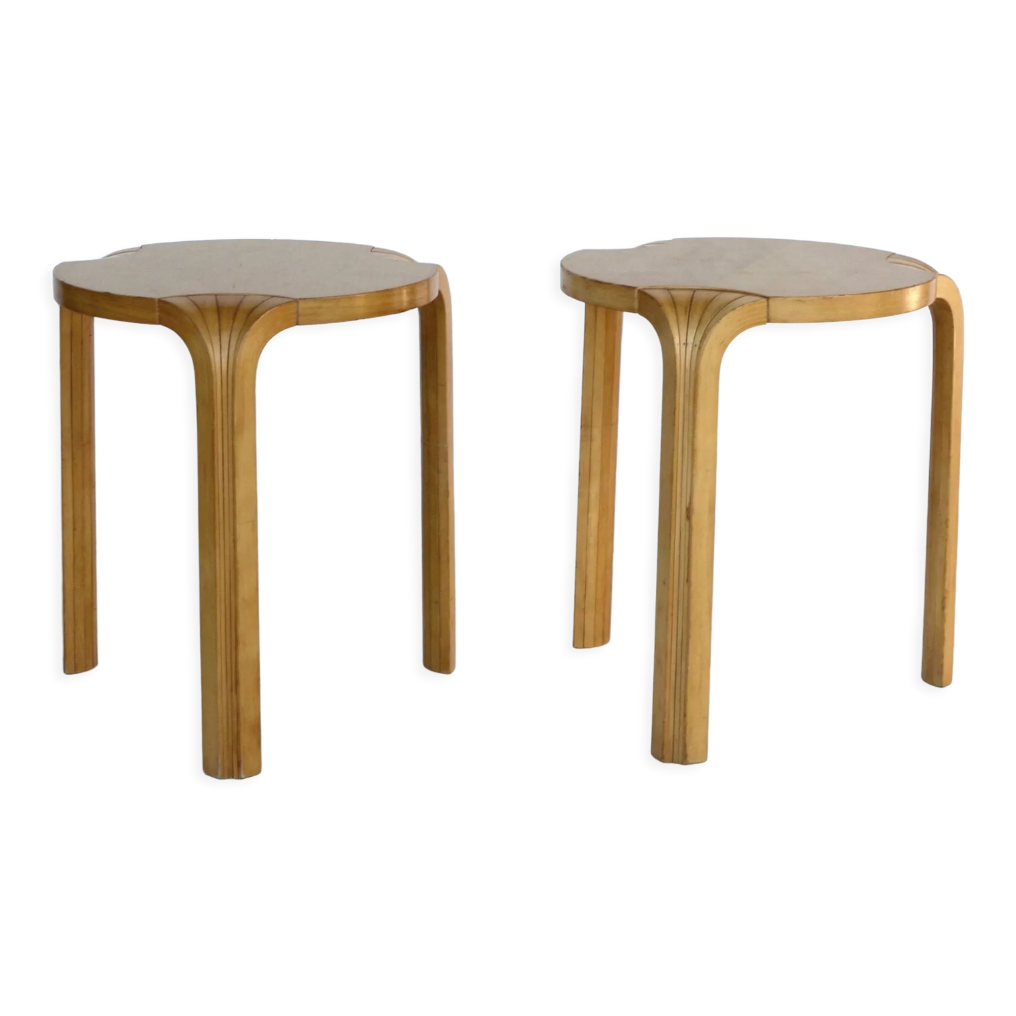 2 tabourets modèle X600 par Alvar Aalto pour Artek, 1960s