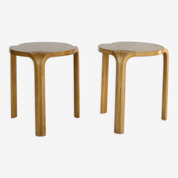 Model X600 Fan Leg Stools by Alvar Aalto for Artek, 1960s