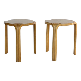 Model X600 Fan Leg Stools by Alvar Aalto for Artek, 1960s