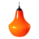Suspension en opaline orange, Peill & Putzler, 1970