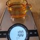 4 amber glass coffee cups