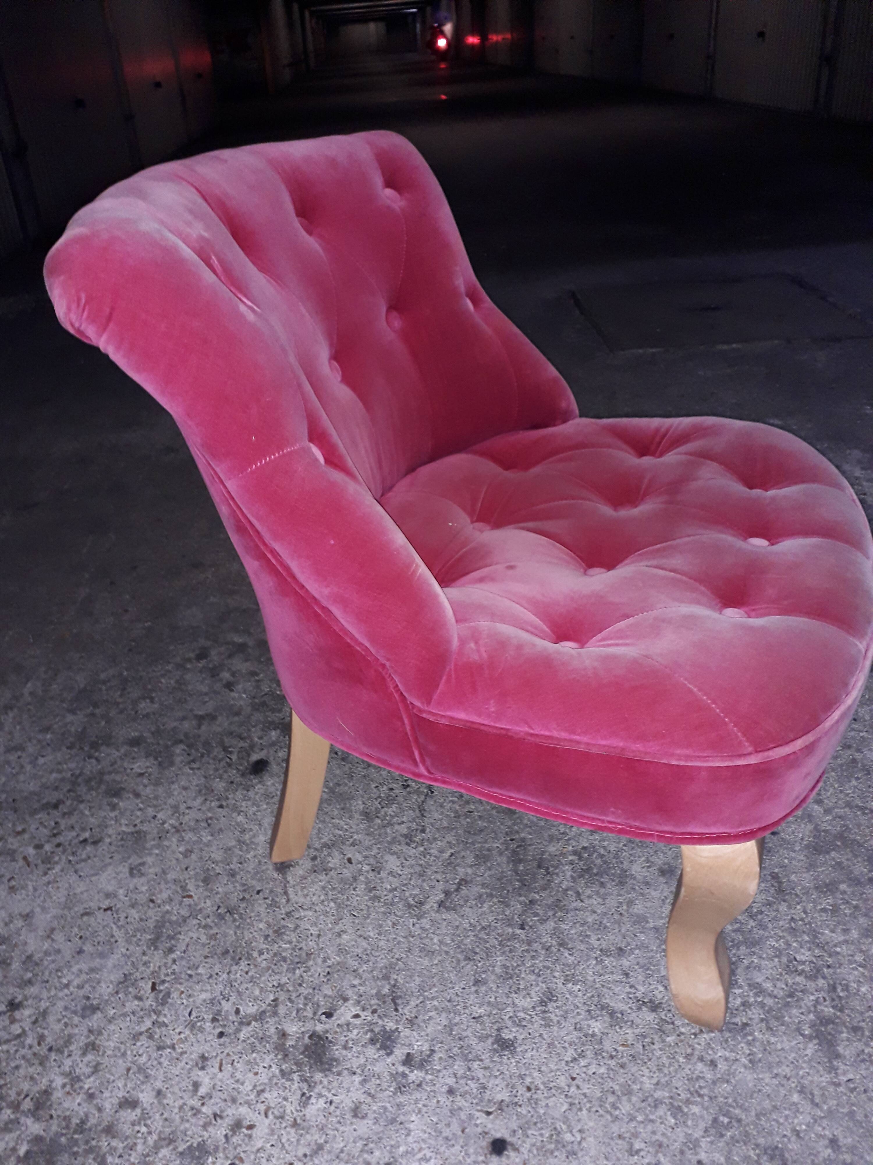 Pair of padded armchairs