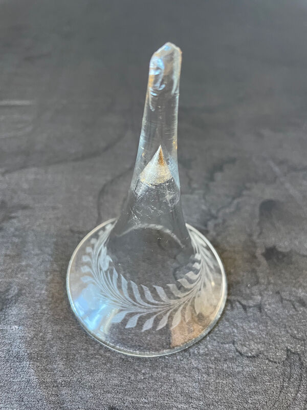 Vase ours en bois sculpté foret noir soliflore en cristal Sallanches XIX eme