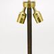 Pair of table lamps or accent lamps in brass and leather by J.T. Kalmar, Mid-Century, Austria, 1960s.