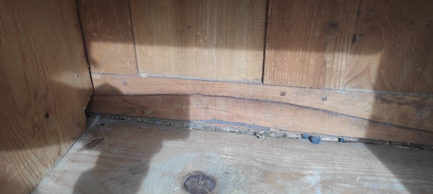 Old 19th century Forézienne cabinet in Bressane oak wood