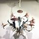 3-light wrought iron chandelier