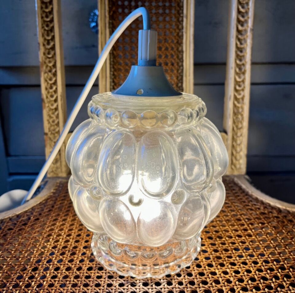 Vintage bubble glass pendant light