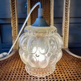 Vintage bubble glass pendant light