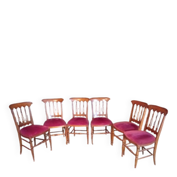 6 chairs from the late 19th century, early 20th century.