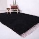 Handmade black wool Berber rug, size 150 x 250 cm
