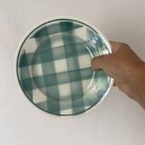 Vichy dessert plates and dish, 50s-60s