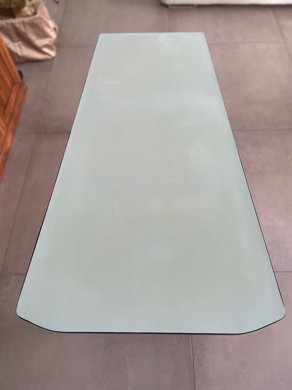 Formica and wood kitchen table