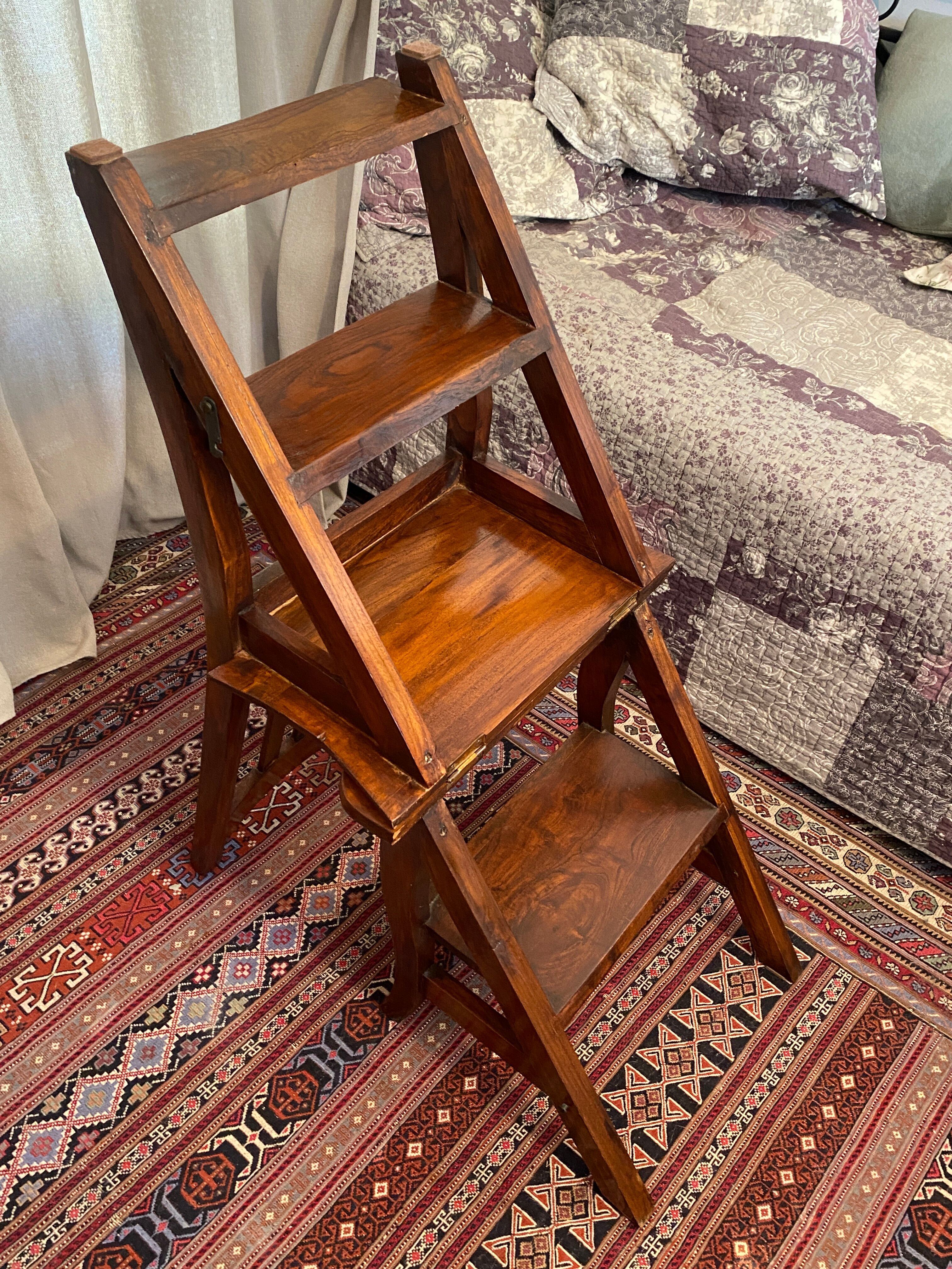 Solid wood ladder chair