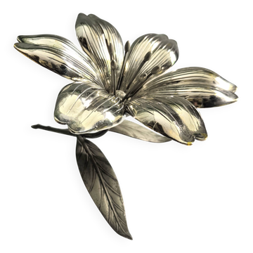 Cendrier en métal en forme de fleur Agudo années 60