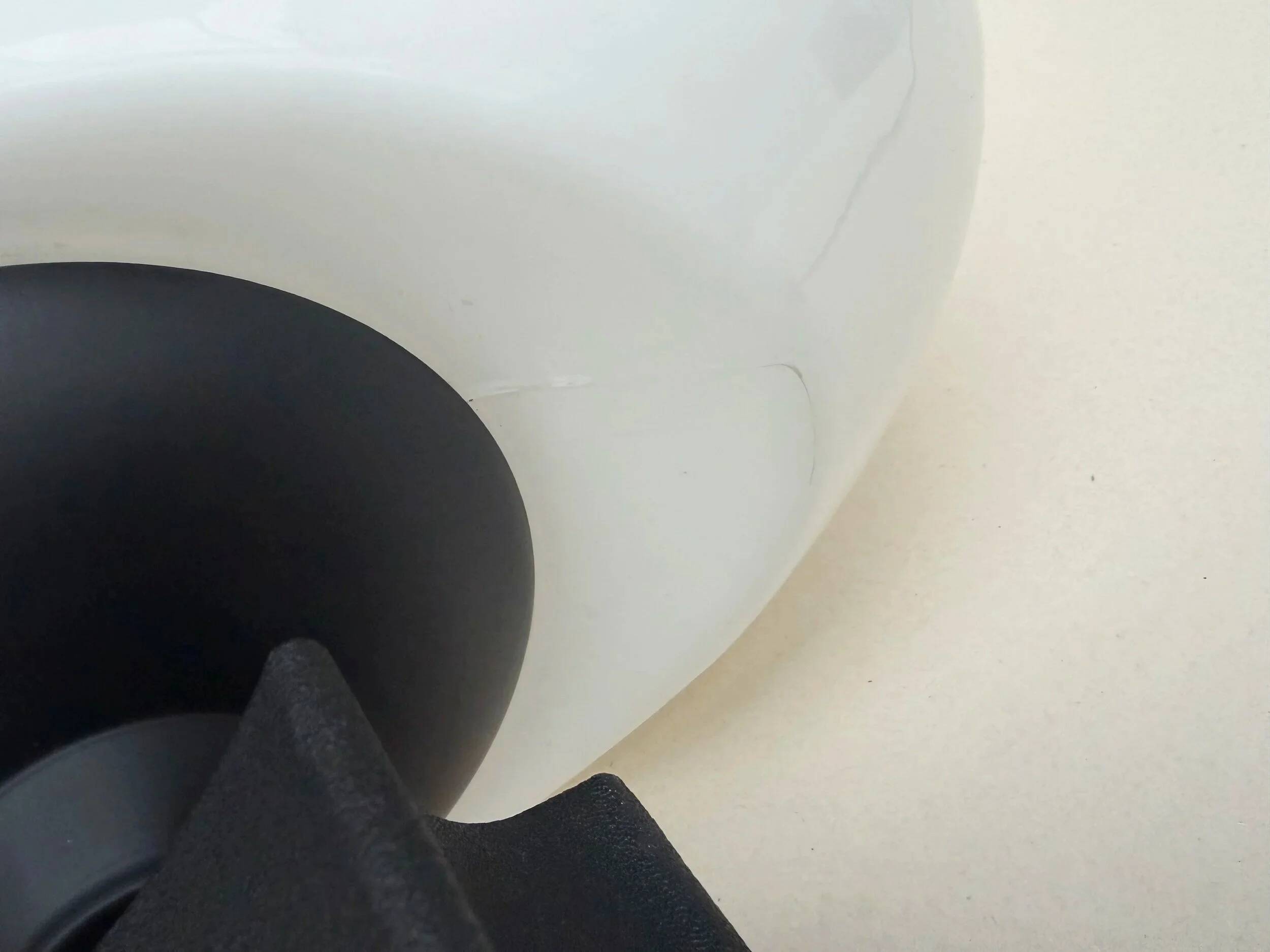 "mikos" lamp by diego chilo for sirrah in plastic and opaline, 1992