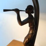 Bronze art deco lamp