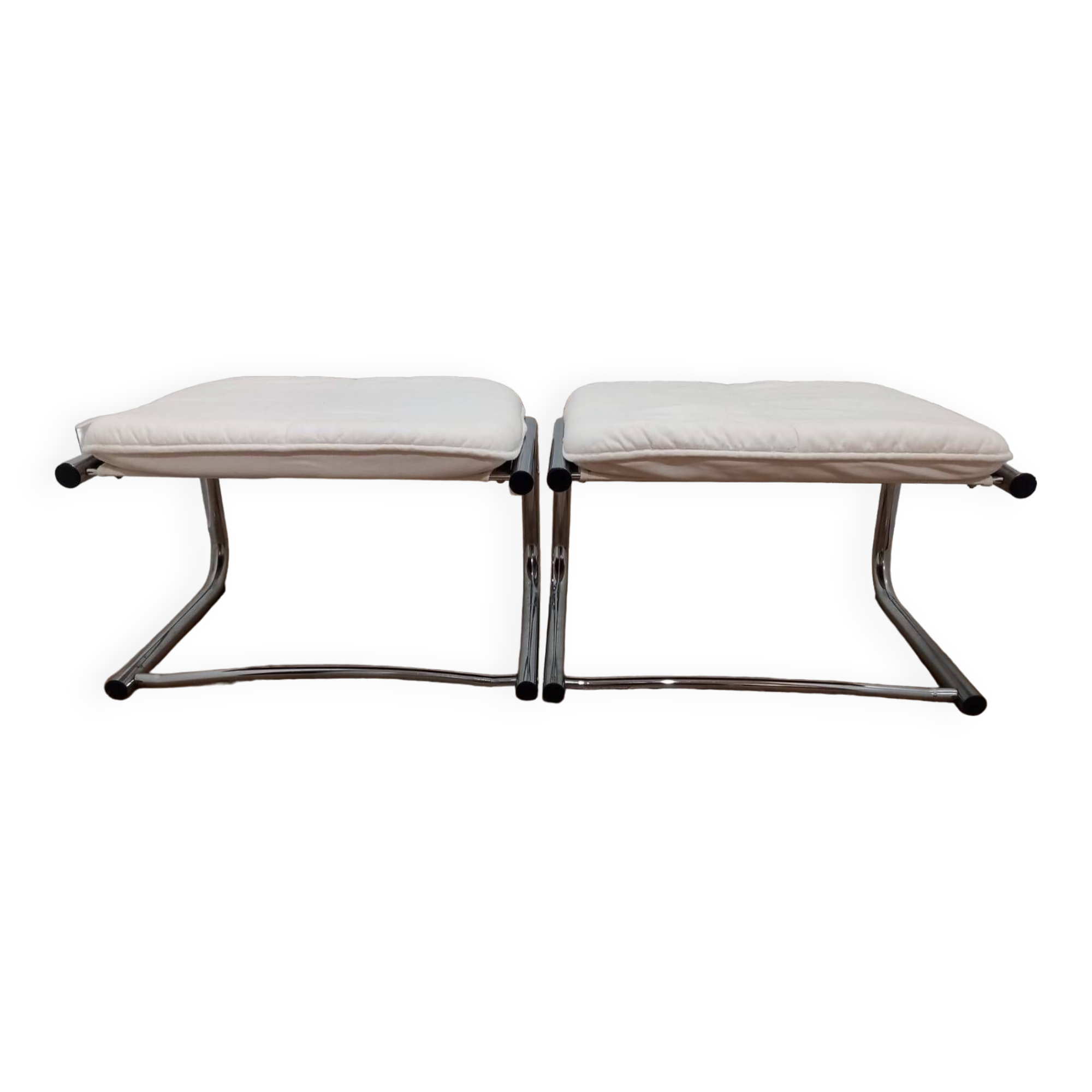 Pair of 1970s Bauhaus style footstools
