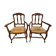 Louis XV oak-style mulched armchairs