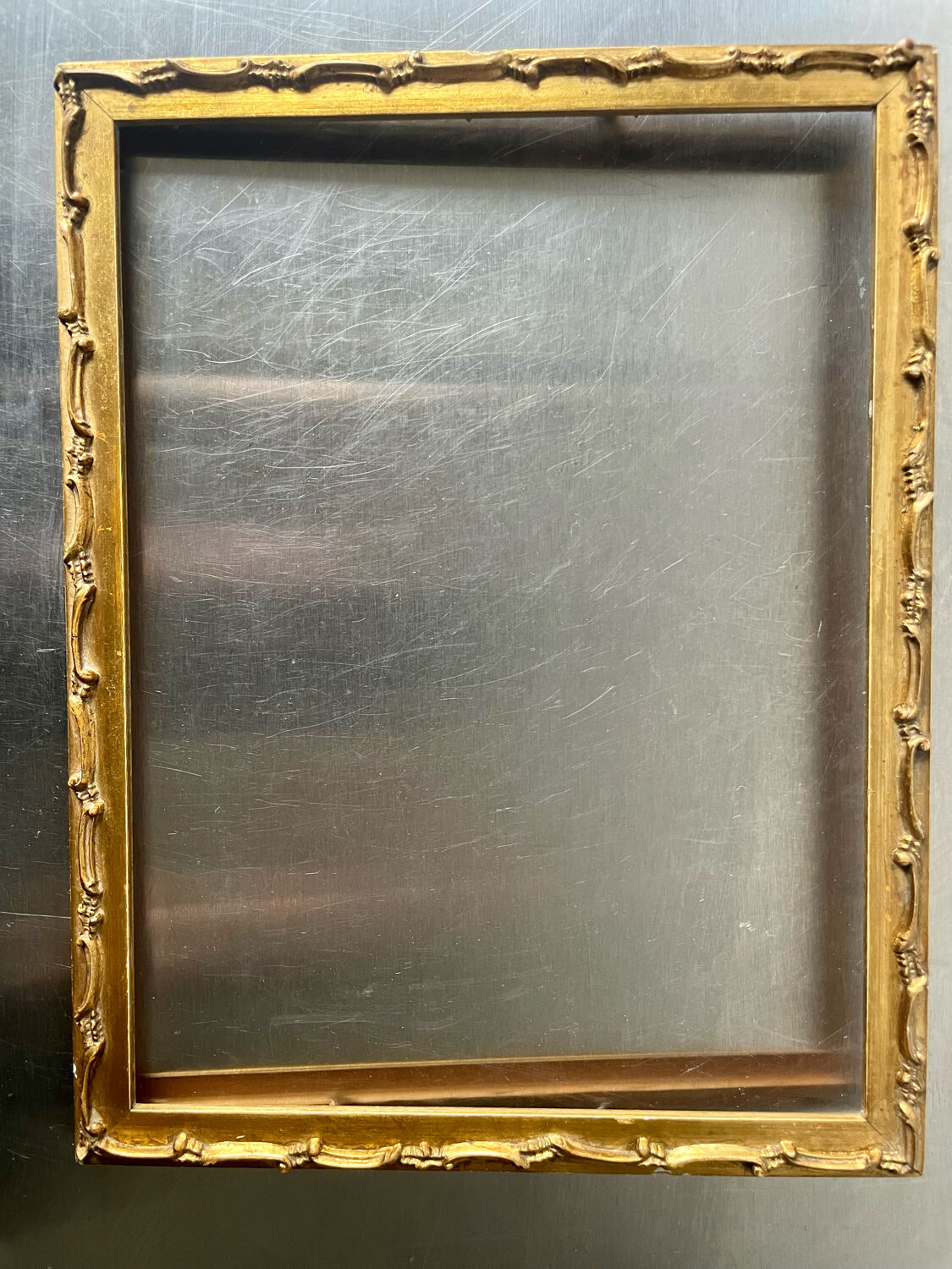 Antique art nouveau frame gilded wood measurements 25.5 cm x 19.5 cm