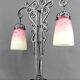 Important Wrought Iron Double-Headed Lamp by Schneider, Art Deco, c. 1920