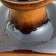 Cari Zalloni yellow brown ceramic lamp foot 1970