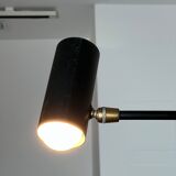 Vintage black metal wall lamp 1950s