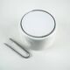 Stelton Ice Bucket in White with Steel Detail, Danish Design, 1970s