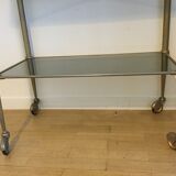Smoked glass and gilding table