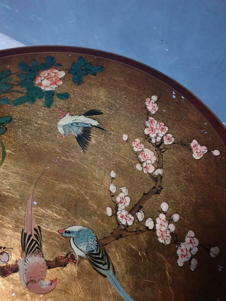 Antique Japanese coffee table with stools