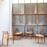 4x Niels O. Møller chair Model 78 in Teak