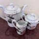 Limoges porcelain tea service – Asian decor "Bird and Peony"