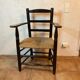 Design armchair of the 20th in straw