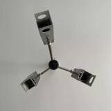 Henri Mathieu chandelier in chromed metal France 1960