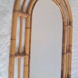 Vintage bamboo mirror