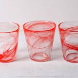 Set of 3 Water Glasses / Stylish Solid Glasses Capri Corallo 33cl Bormioli